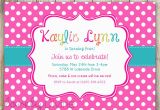 Pink Polka Dot Birthday Invitations Pink Polka Dots Birthday Invitation 1st Birthday Invitation