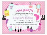 Pink Polka Dot Birthday Invitations Pink Polka Dots Spa Birthday Party Invitation Zazzle Ca