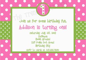 Pink Polka Dot Birthday Invitations Printable Birthday Invitations Polka Dot Birthday Party