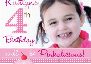 Pinkalicious Birthday Invitations Pinkalicious Party Invitation Photo Version