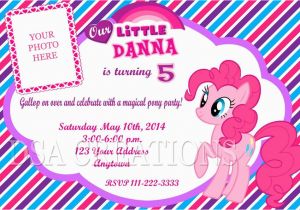 Pinkie Pie Birthday Invitations 12 My Little Pony Pinkie Pie Birthday Party Invitations