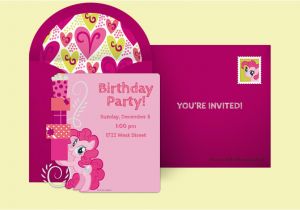 Pinkie Pie Birthday Invitations Free My Little Pony Invitations My Little Pony Online