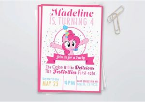 Pinkie Pie Birthday Invitations Pinkie Pie Birthday Invitation Digital File