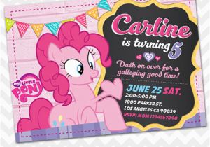 Pinkie Pie Birthday Invitations Pinkie Pie Invitation My Little Pony Birthday Invites On