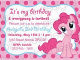 Pinkie Pie Birthday Invitations Pinkie Pie Party Invitation My Little Pony Only 10 to