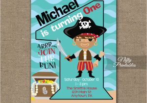 Pirate 1st Birthday Invitations 1st Birthday Invitation Pirate Birthday Invitations