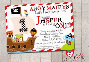 Pirate 1st Birthday Invitations Free Birthday Pirate theme Invitation orderecigsjuice Info