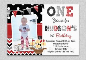 Pirate 1st Birthday Invitations Pirate Birthday Invitation Boys Pirate Birthday Invitation