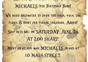Pirate 1st Birthday Invitations Pirate Birthday Invitation Wording