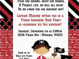 Pirate Birthday Invitation Wording Pirate Party Kid Invitation