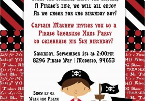 Pirate Birthday Invitation Wording Pirate Party Kid Invitation