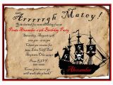 Pirate Birthday Invitation Wording Pirate Ship Birthday Party Invitations by Littlebeaneboutique