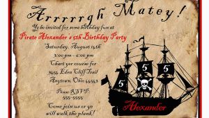 Pirate Birthday Invitation Wording Pirate Ship Birthday Party Invitations by Littlebeaneboutique