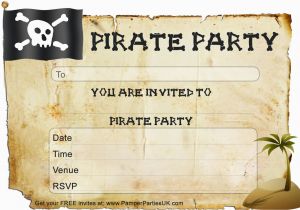 Pirate Birthday Invitations Template Pirate Party Invitation Template Cimvitation