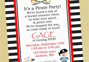 Pirate Birthday Party Invitation Wording Pirate Birthday Party Invitation Wording