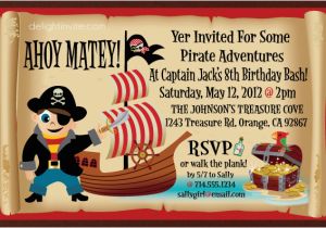 Pirate themed Birthday Party Invitations Free Printable Pirate Birthday Party Invitations
