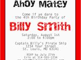 Pirate themed Birthday Party Invitations Pirate Birthday Invitations Template Best Template