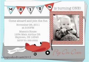 Plane Birthday Invitations Airplane Birthday Invitation by Cupcakedream On Etsy