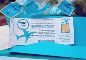 Plane Birthday Invitations Diy Printable Airplane Birthday Invitation Kit Invite and