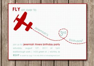 Plane Birthday Invitations Printed Airplane Birthday Party Invitation Perfect for An