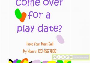 Playdate Birthday Party Invitations Play Date Invitation Cards School Playdate Invitation Play