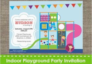 Playground Birthday Invitations Indoor Playground Invitation Inflatable Bouncy Printable