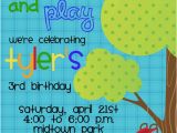 Playground Birthday Invitations Items Similar to Slide Swing and Play Playground Birthday