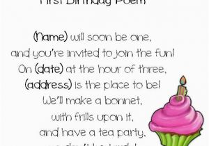 Poem for Birthday Girl First Birthday Poem Ideas Gi S 1st B Day Monster Bash