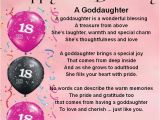 Poems for Birthday Girl Personalised Coaster Goddaughter Poem 18th Birthday