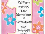Poems for Birthday Girl Printable 1st Birthday Invitations Girls