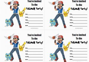 Pokemon Birthday Invitation Templates Free Pokemon Birthday Invitations Free Printable