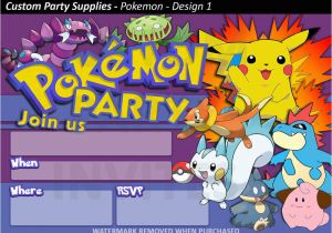 Pokemon Birthday Invitation Templates Free Pokemon Birthday Party Invitations 8 Pack Australia Ebay