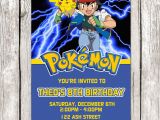 Pokemon Birthday Party Invitation Wording Pokemon Invitation Pokemon Birthday Party Diy Printable