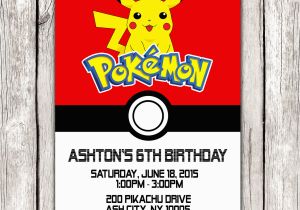 Pokemon Birthday Party Invitation Wording Pokemon Invitation Pokemon Birthday Party Diy Printable