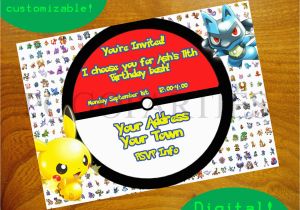 Pokemon Birthday Party Invitation Wording Pokemon Party Invitations Cimvitation