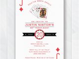 Poker Birthday Party Invitations Casino Invitation Poker Birthday Party 30th Birthday 40th