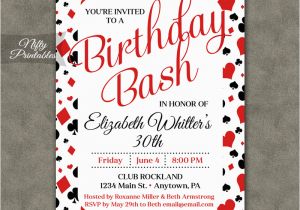 Poker Birthday Party Invitations Casino Poker Birthday Invitations Nifty Printables