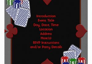 Poker Birthday Party Invitations Poker Party Invitation Template 5 25 Quot Square Invitation
