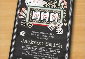 Poker Birthday Party Invitations Poker Playing Card Birthday Invitation Casino Slot by