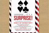 Poker Birthday Party Invitations Poker theme Surprise Party Printable Birthday Invitation