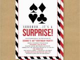 Poker Birthday Party Invitations Poker theme Surprise Party Printable Birthday Invitation