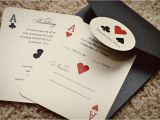 Poker Birthday Party Invitations Set Of Classic Vegas or Poker themed Wedding Invitations