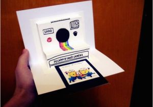 Polaroid Camera Pop Up Birthday Card with Printable Template Polaroid Camera Pop Up Card Birthday Invitation Wedding