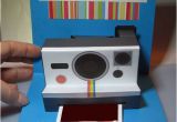 Polaroid Camera Pop Up Birthday Card with Printable Template Polaroid Camera Pop Up Card Tutorial