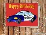 Police Birthday Cards Birthday Boypolice Printable Cardprintable Birthday