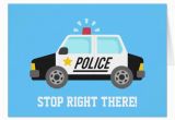Police Birthday Cards Funny Police Patrol Car Happy Birthday Card Zazzle Com