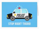 Police Birthday Cards Funny Police Patrol Car Happy Birthday Card Zazzle Com