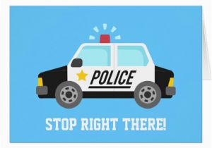 Police Birthday Cards Funny Police Patrol Car Happy Birthday Card Zazzle Com