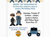 Police Birthday Cards Police Birthday Invitations Birthday Party Invitation