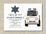 Police Birthday Cards Police Birthday Party Invitation